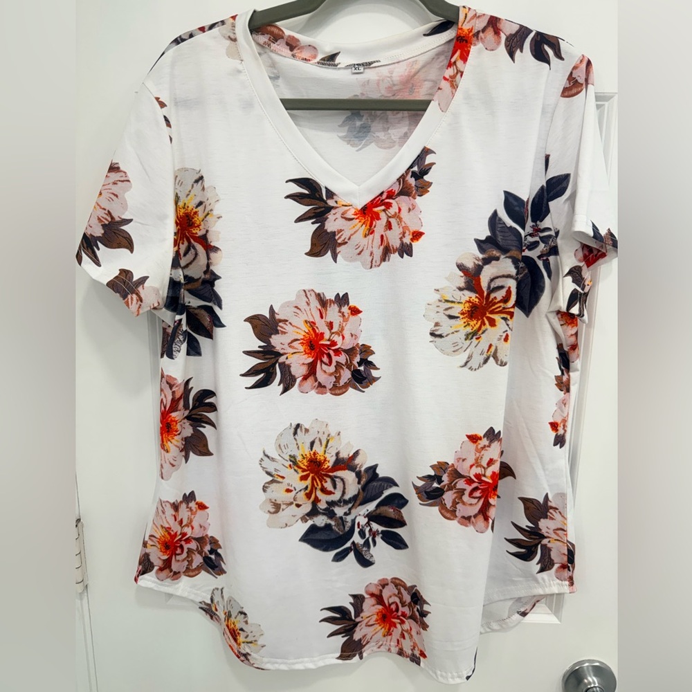Floral V-Neck Women’s Top